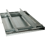 Condensate Metal Drain Pan, w/ Rail, 26 x 48 x 2", 24 ga