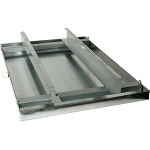 Condensate Metal Drain Pan, w/ Rail, 26 x 56 x 2", 24 ga